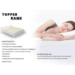 Topper matrimoniale Rame Datex