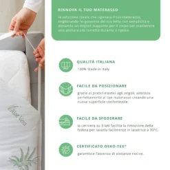Topper memory Aloe Vera matrimoniale 7 zone comfort