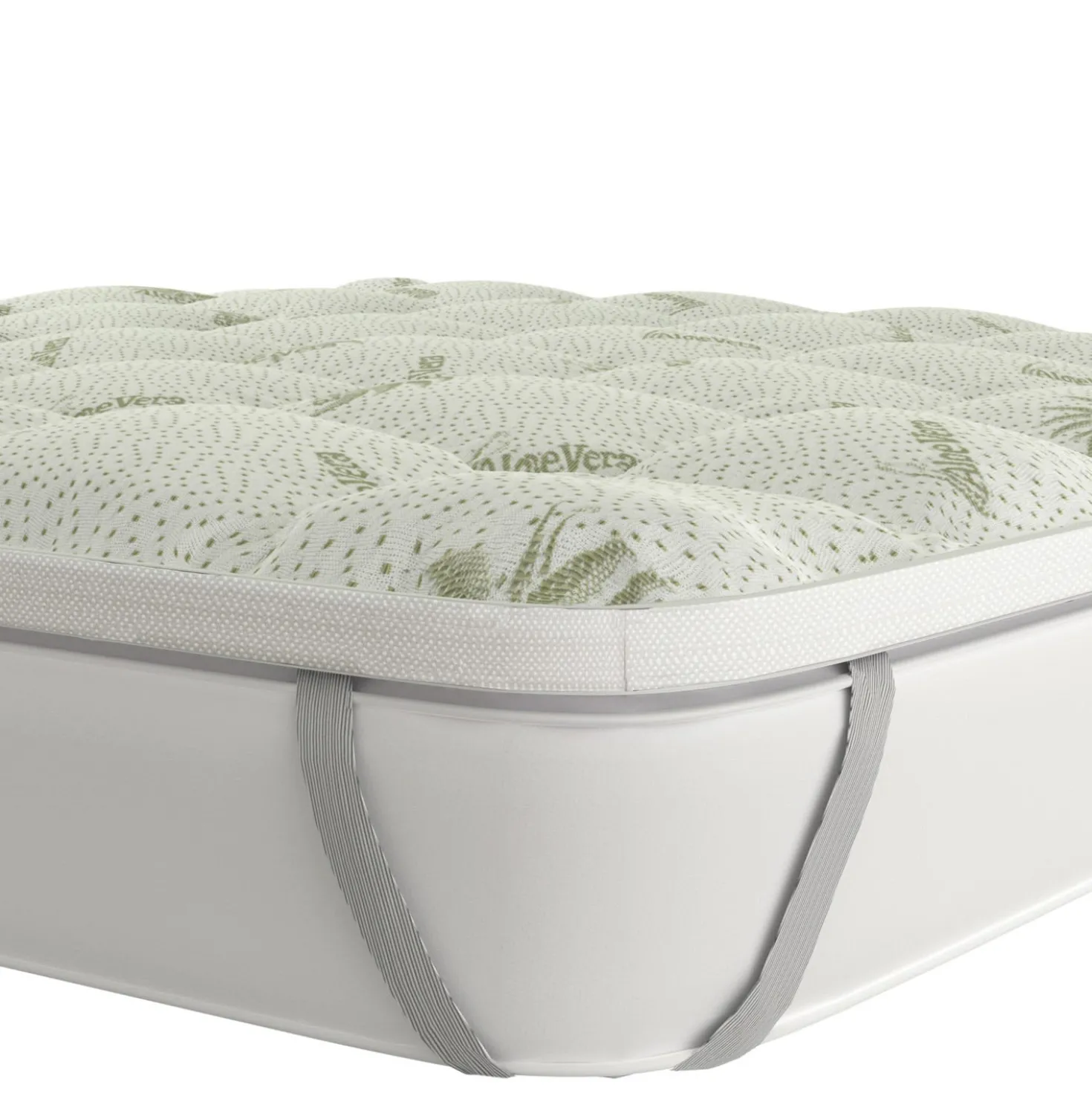 Topper 1 piazza e mezza trattamento Aloe 140x195 cm Wellness Datex