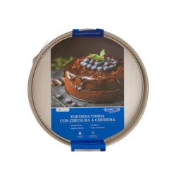 Tortiera 26 cm con cerniera champagne acciaio