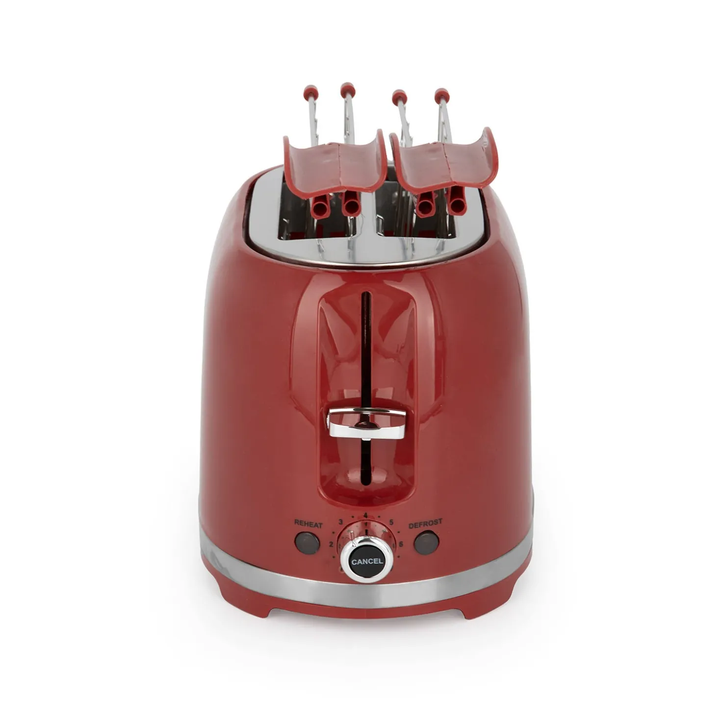 Tostapane 2 fette 7 livelli di tostatura 850 W rosso