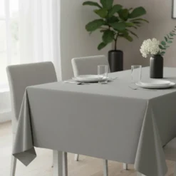 Tovaglia cotone tortora 140x240 cm Slub
