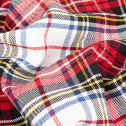 Tovaglia natalizia tartan 140x320 cm bianco