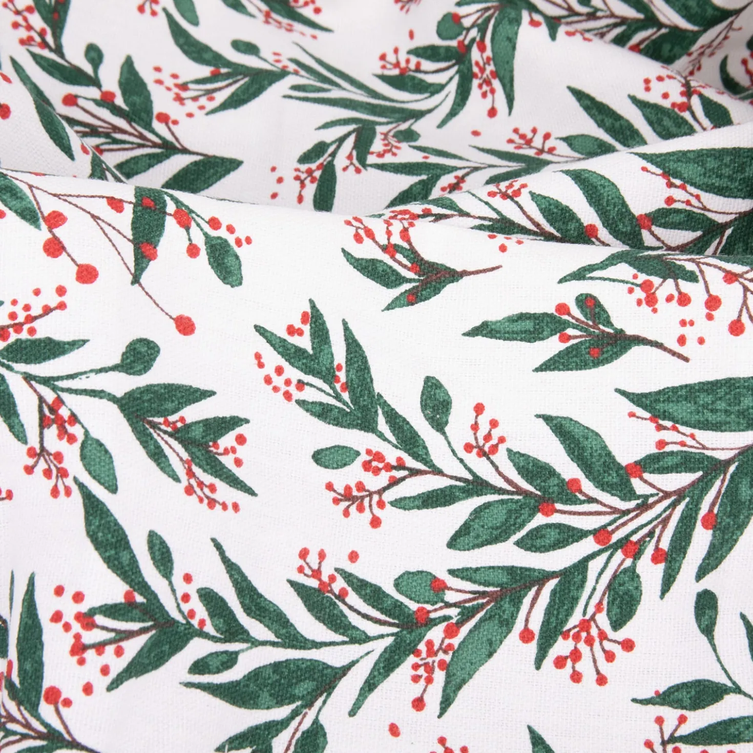 Tovaglia natalizia 140x320 cm agrifoglio