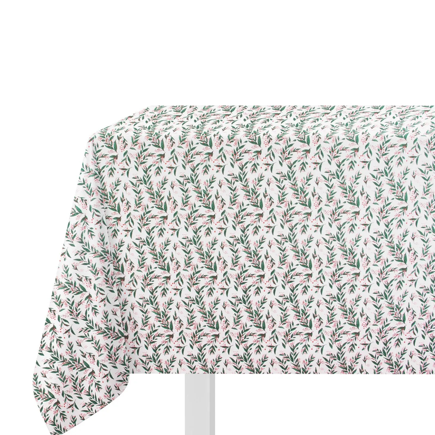 Tovaglia natalizia 140x320 cm agrifoglio
