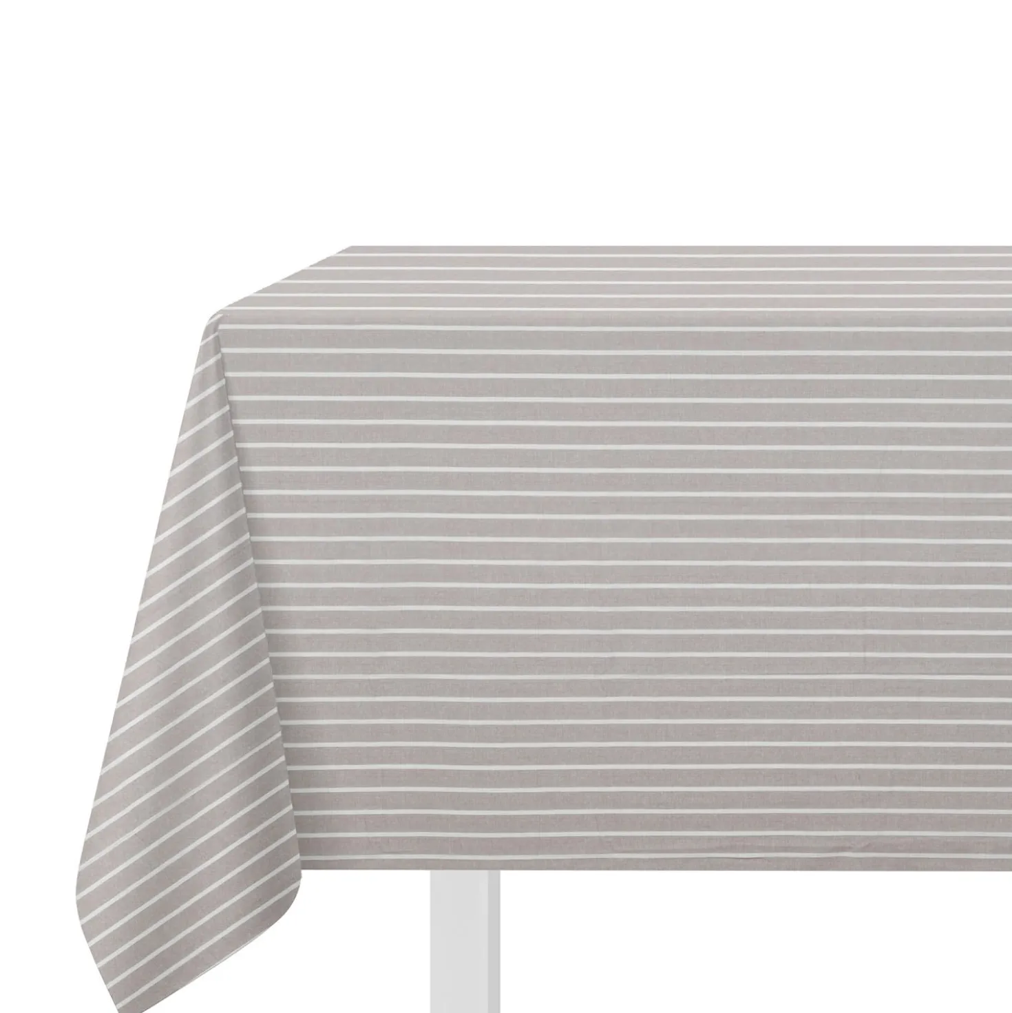 Tovaglia 140x140 cm cotone tinto filo righe chiare