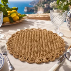 Tovaglietta decorativa 38 cm carta giallo