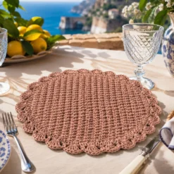 Tovaglietta decorativa 38 cm carta rosa