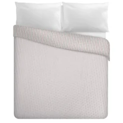 Trapuntino matrimoniale double face righe grigio