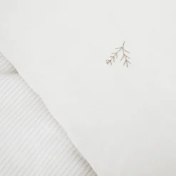 Trapuntino matrimoniale microfibra con ricamo beige