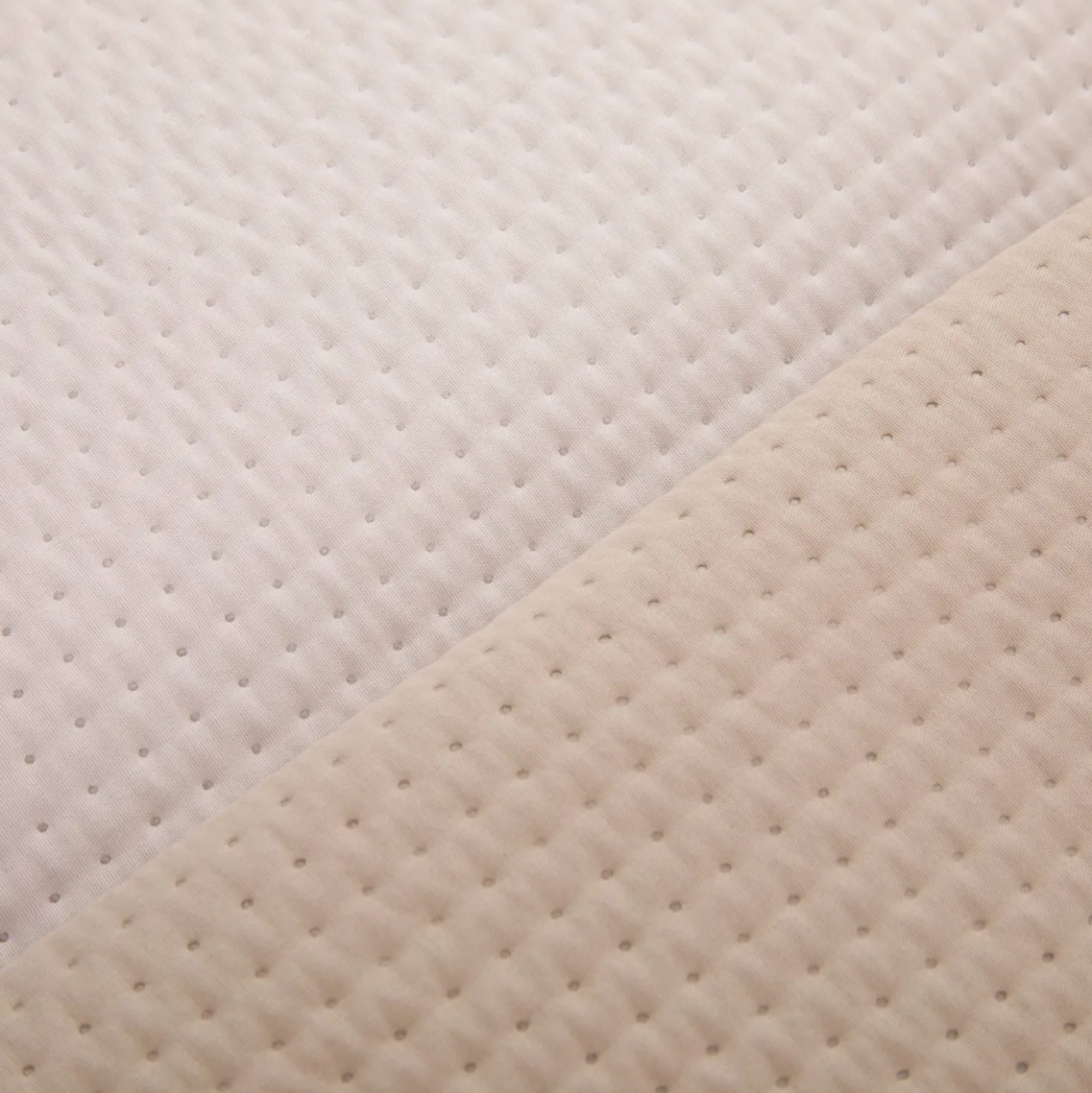 Trapuntino matrimoniale microfibra double face beige