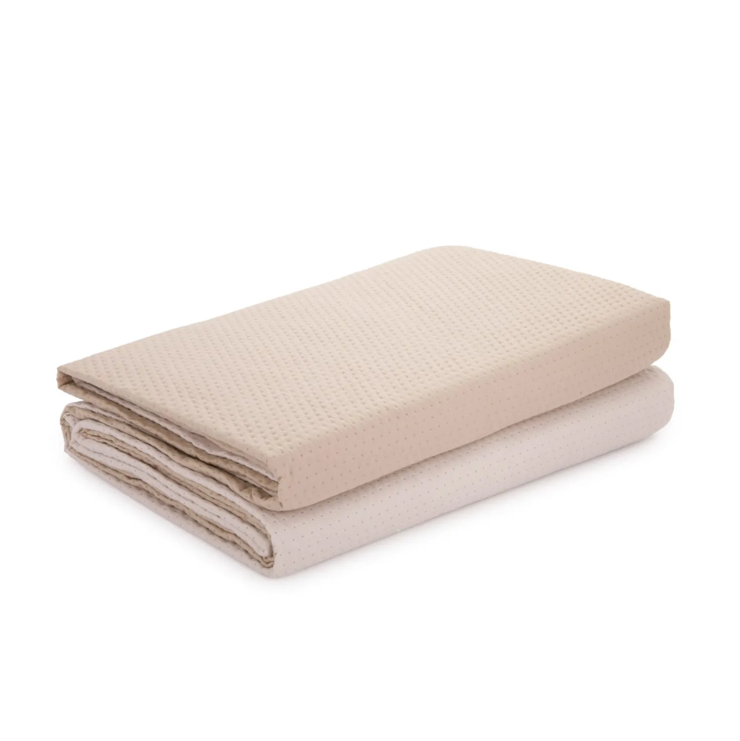 Trapuntino matrimoniale microfibra double face beige
