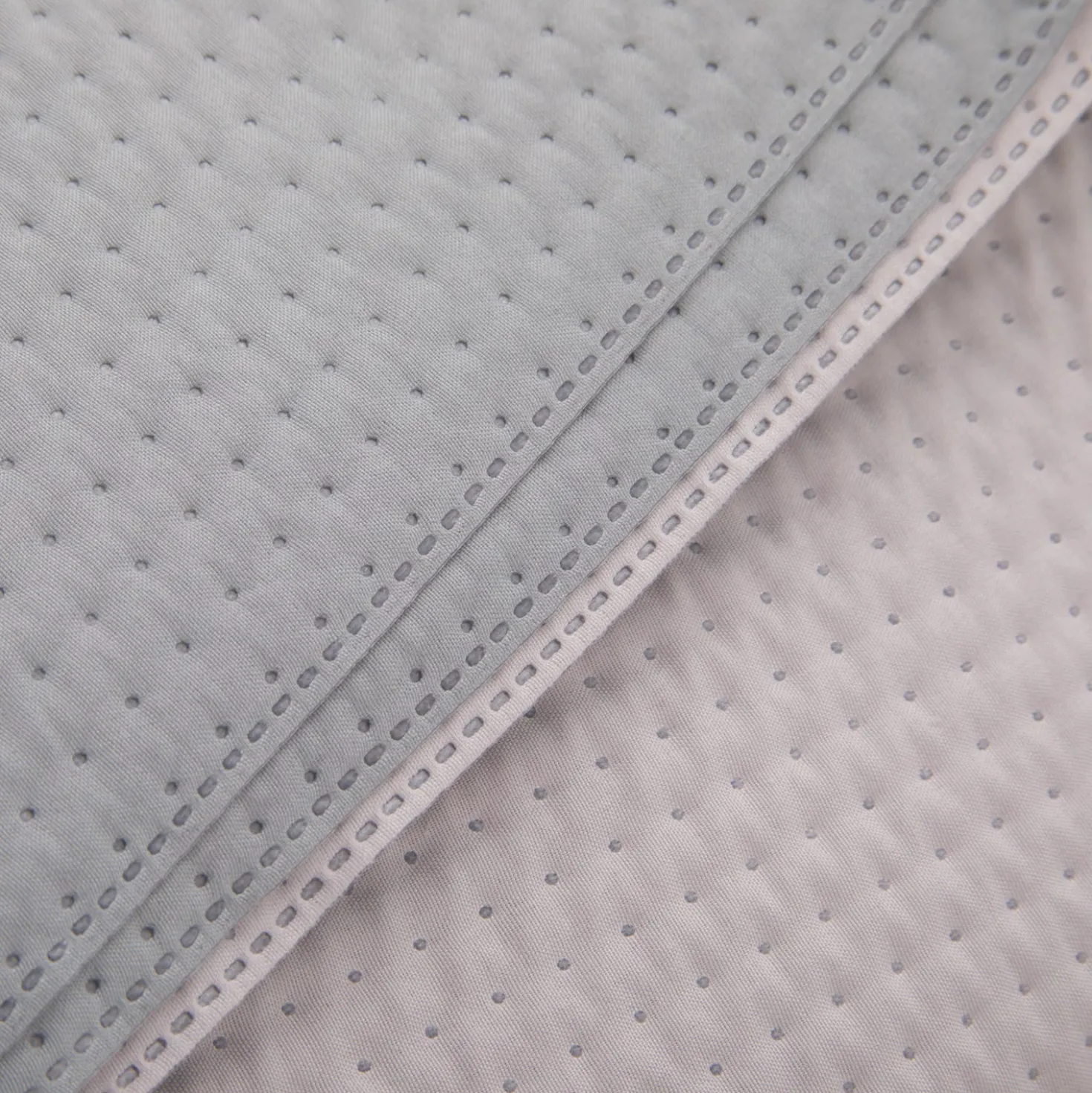 Trapuntino matrimoniale microfibra double face grigio