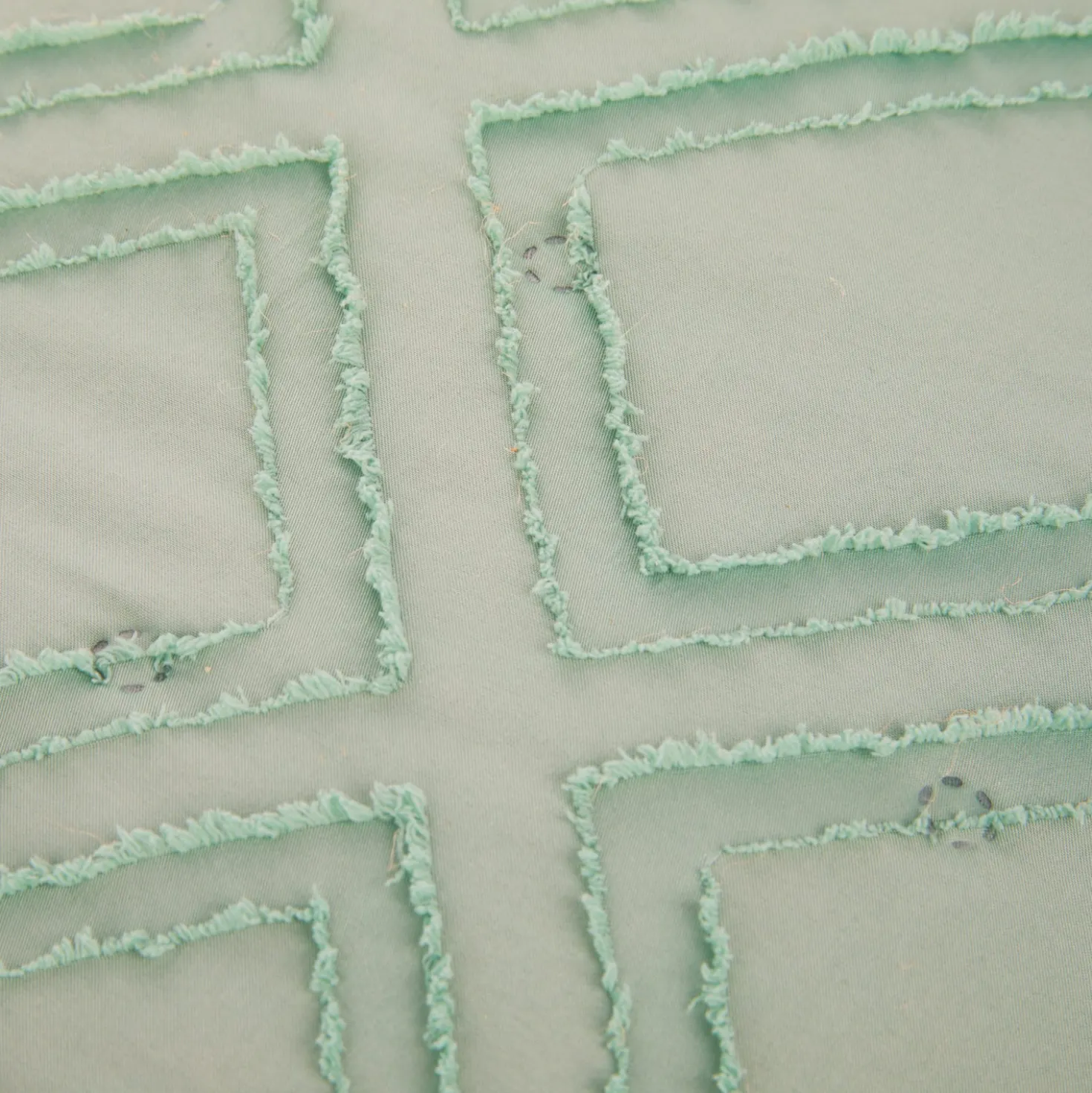 Trapuntino matrimoniale microfibra geometrico verde
