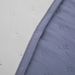 Trapuntino matrimoniale microfibra Water washed blu sabbia