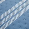 Trapuntino matrimoniale righe blu microfibra