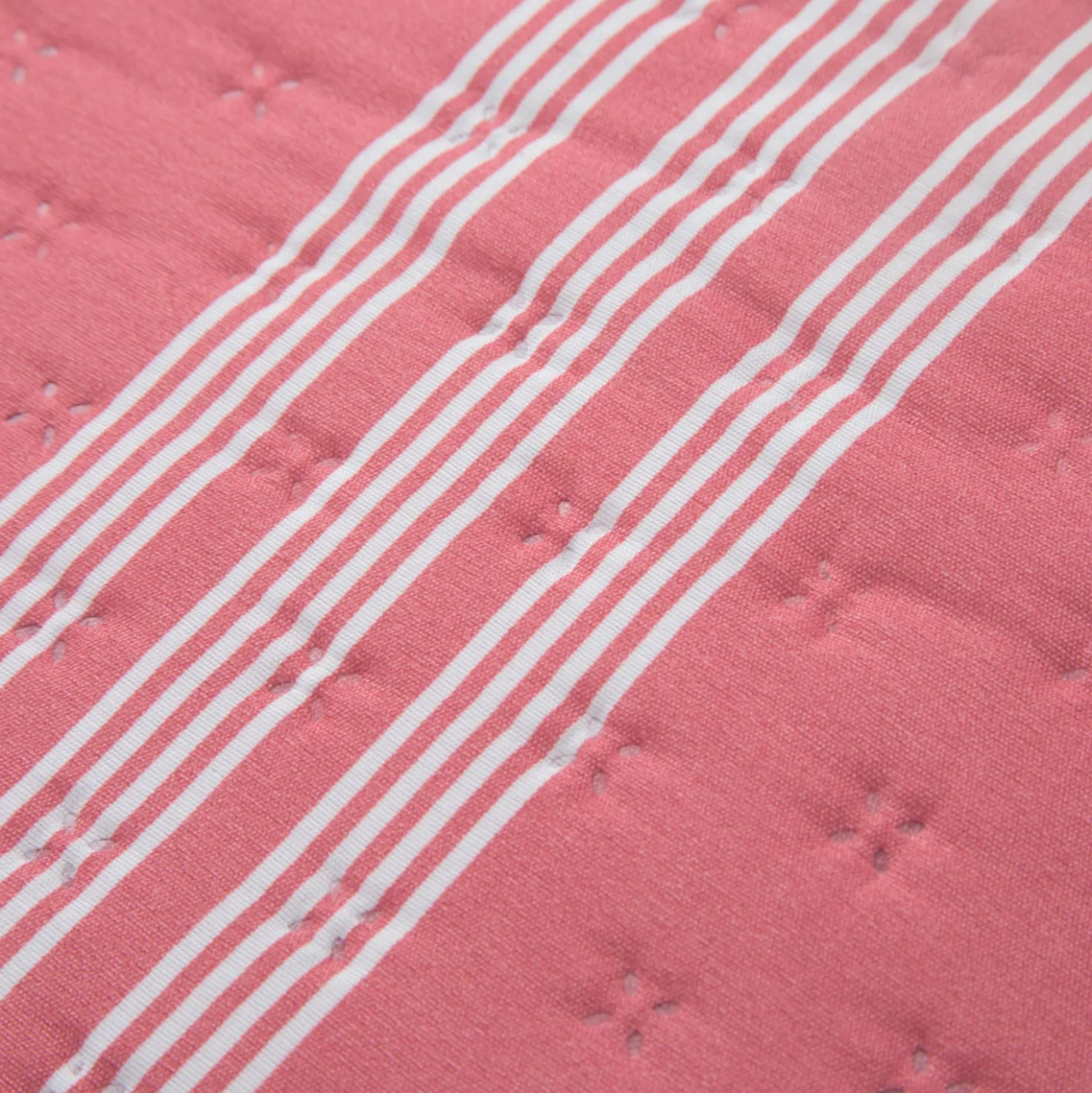 Trapuntino matrimoniale righe malva microfibra