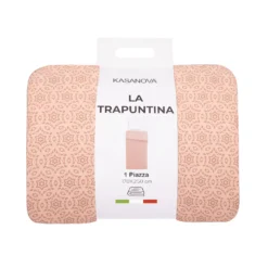 Trapuntino singolo in microfibra effetto seta beige