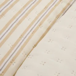 Trapuntino singolo microfibra double face righe beige