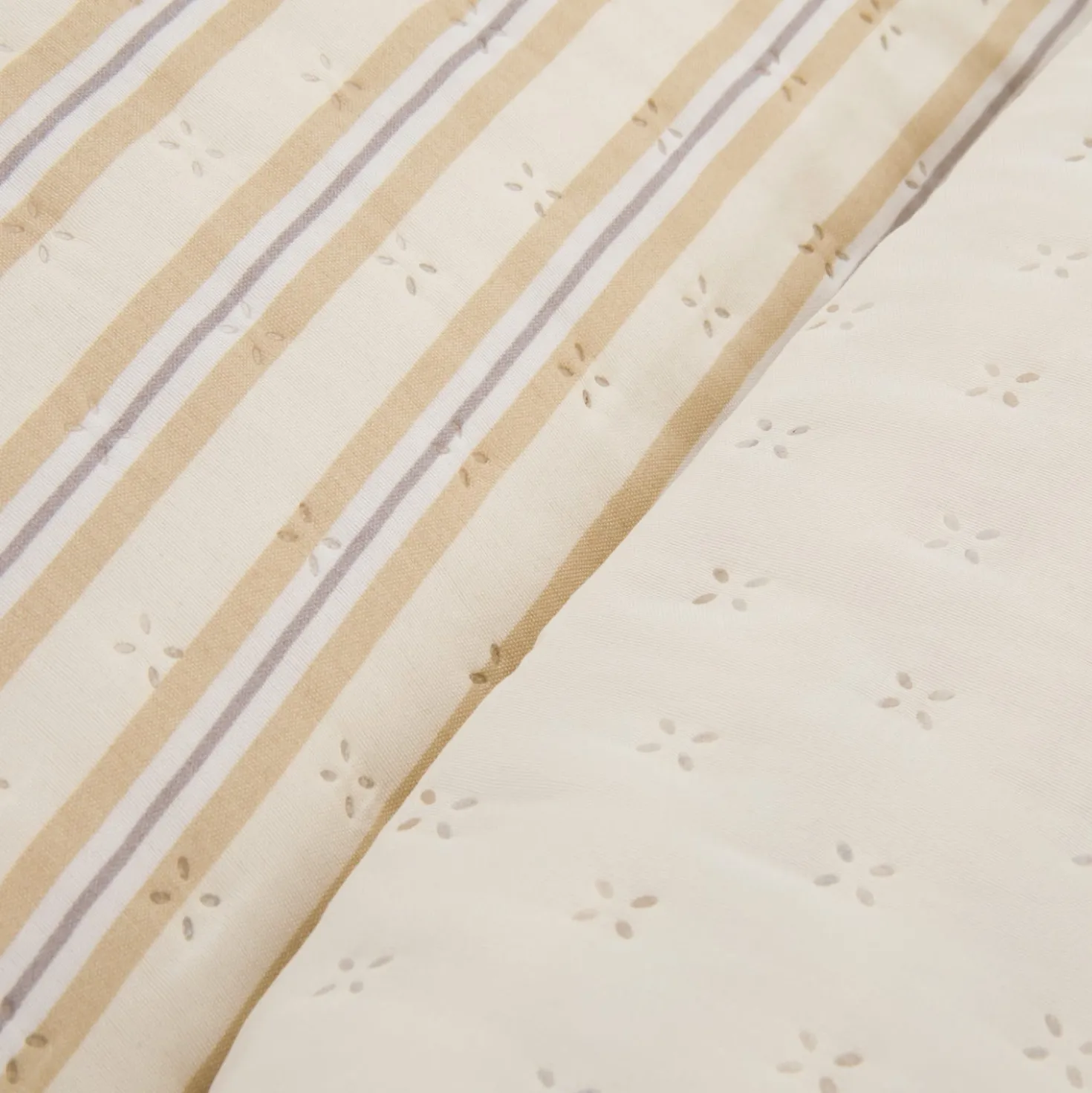 Trapuntino singolo microfibra double face righe beige