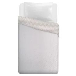 Trapuntino singolo microfibra double face righe grigio