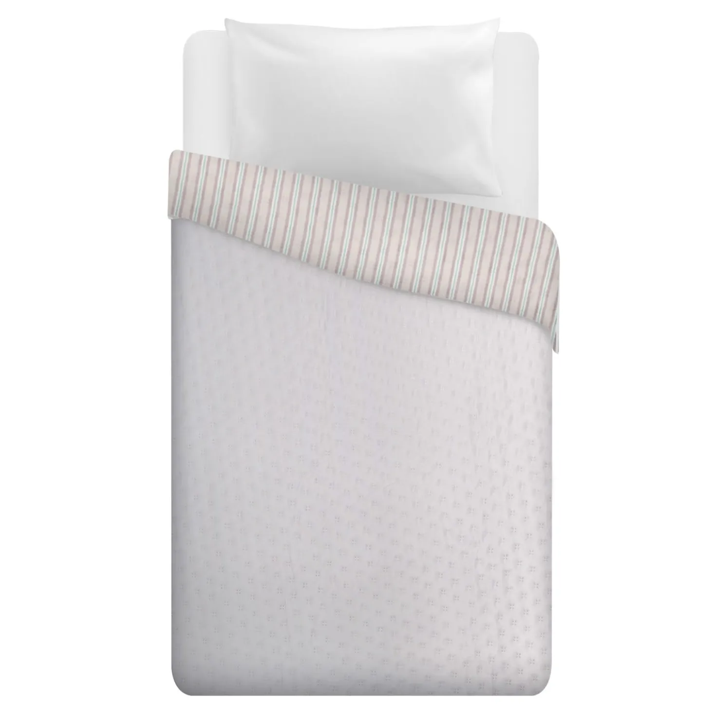 Trapuntino singolo microfibra double face righe grigio