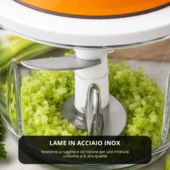 Tritatutto elettrico senza fili 300 ml arancione
