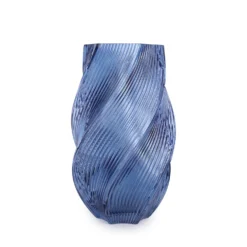 Vaso arredo vetro blu 30 cm