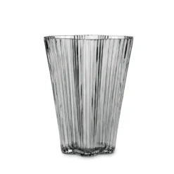 Vaso arredo vetro grigio 20 cm