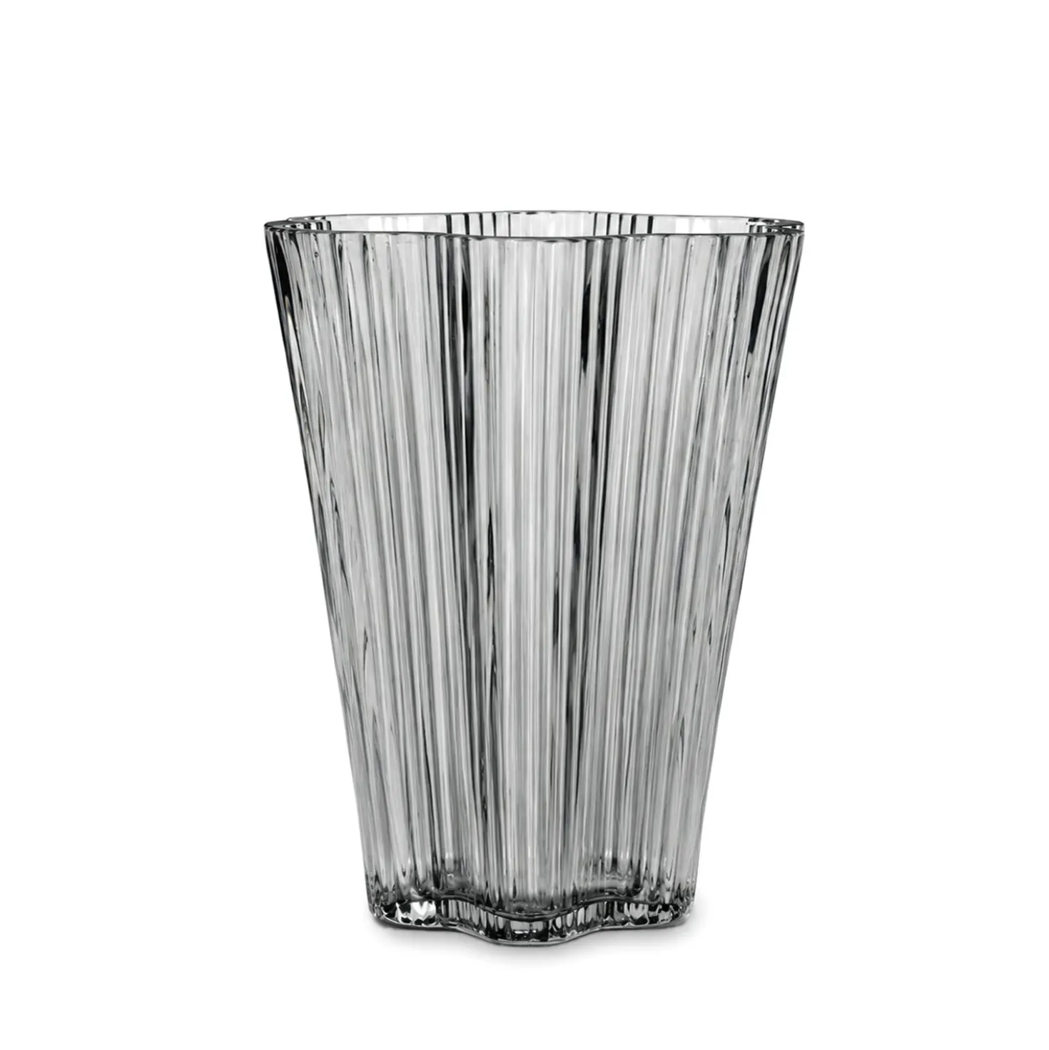 Vaso arredo vetro grigio 20 cm