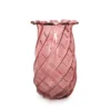 Vaso arredo vetro rosa 23,5 cm
