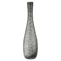 Vaso in vetro 40x10 cm grigio