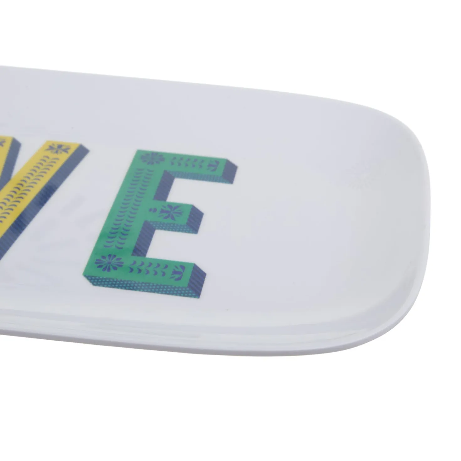 Vassoio melammina 37,5x17,5 cm bianco Maiolika