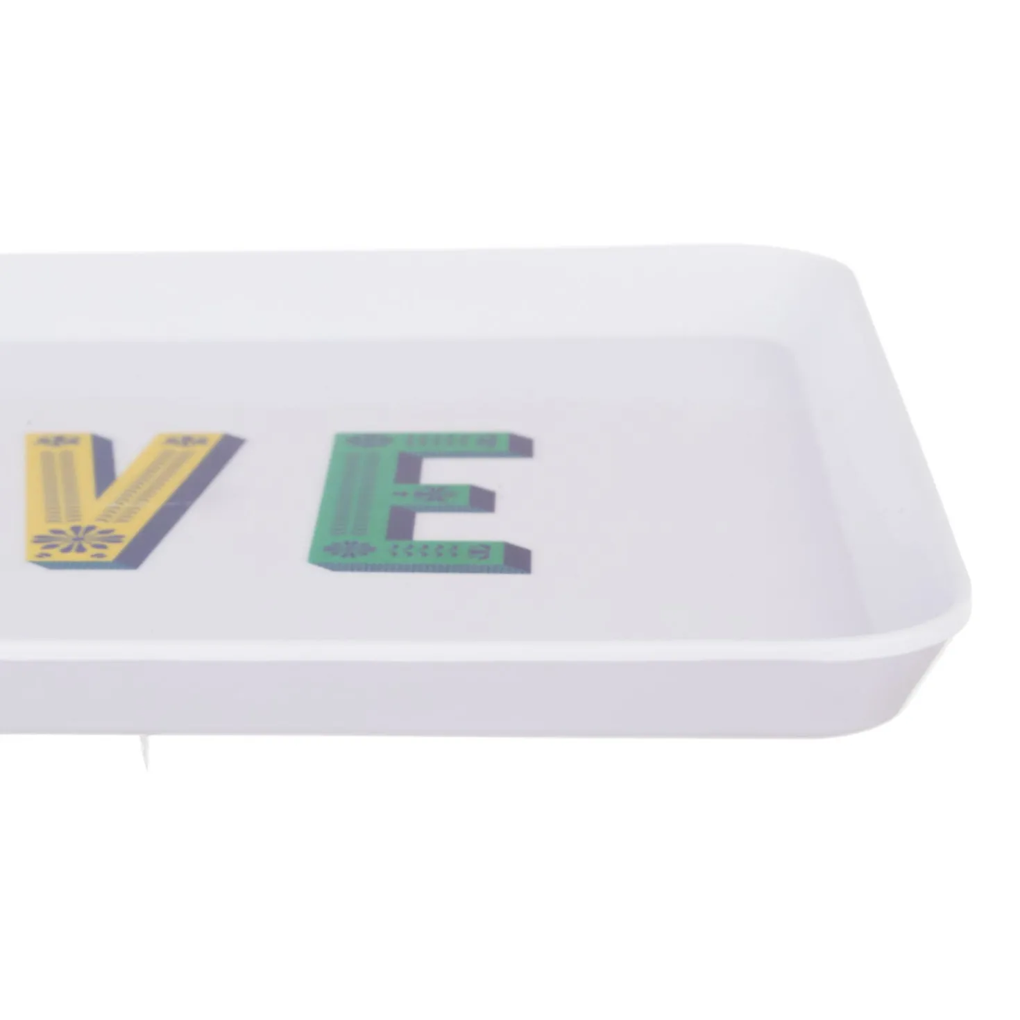 Vassoio melammina 29,7x21,5 cm bianco Maiolika