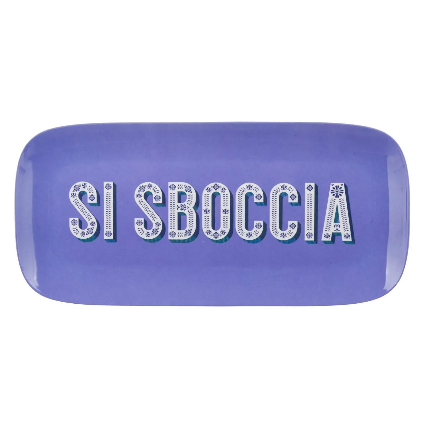 Vassoio melammina 37,5x17,5 cm viola Maiolika