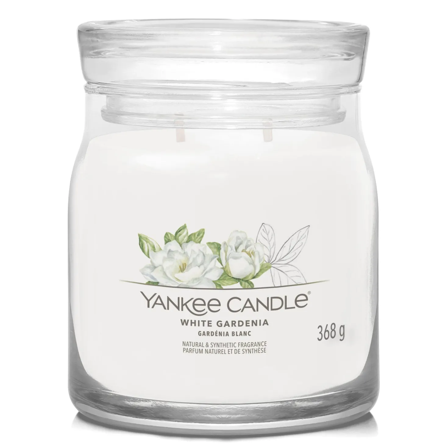 White Gardenia, candela in giara media Yankee Candle
