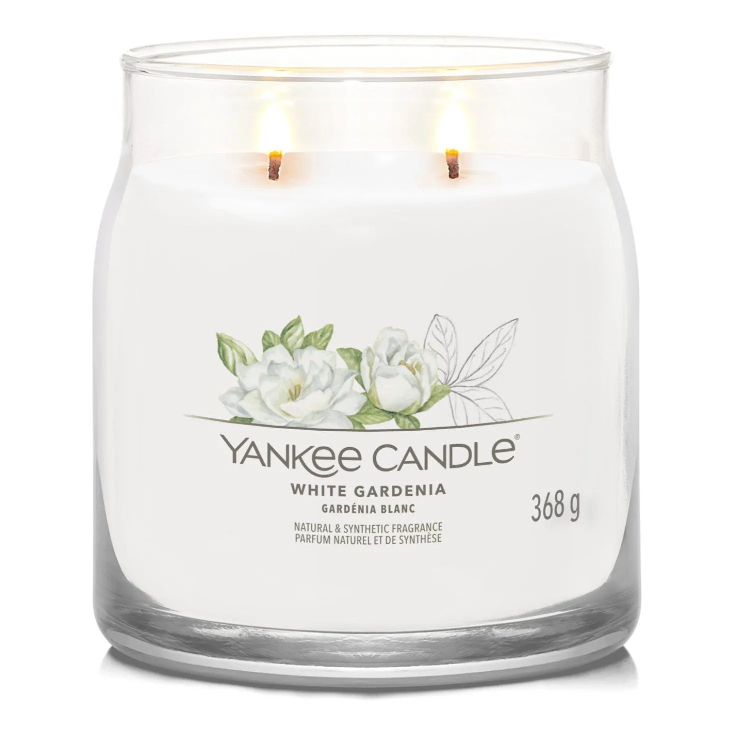 White Gardenia, candela in giara media Yankee Candle