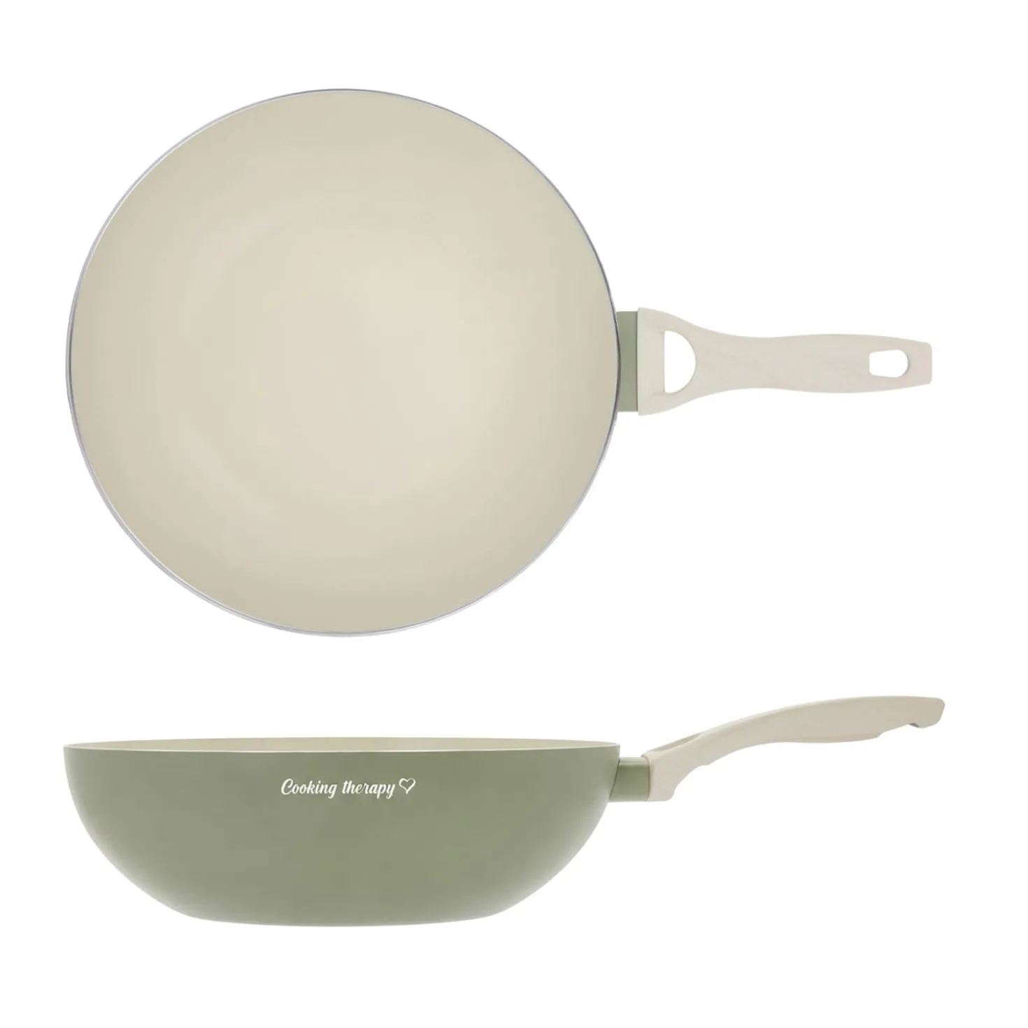 Wok 28 cm avocado Cooking Therapy