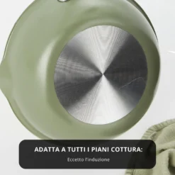 Wok 16 cm Mini Fantasy con coperchio verde