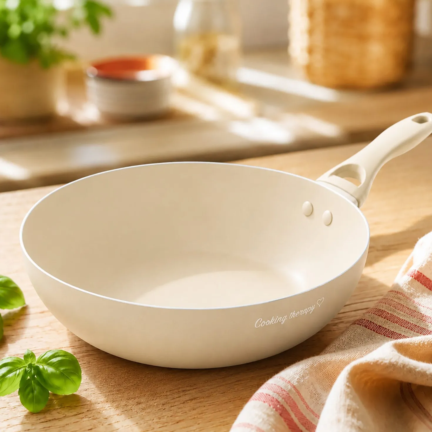 Wok 28 cm sabbia Cooking Therapy