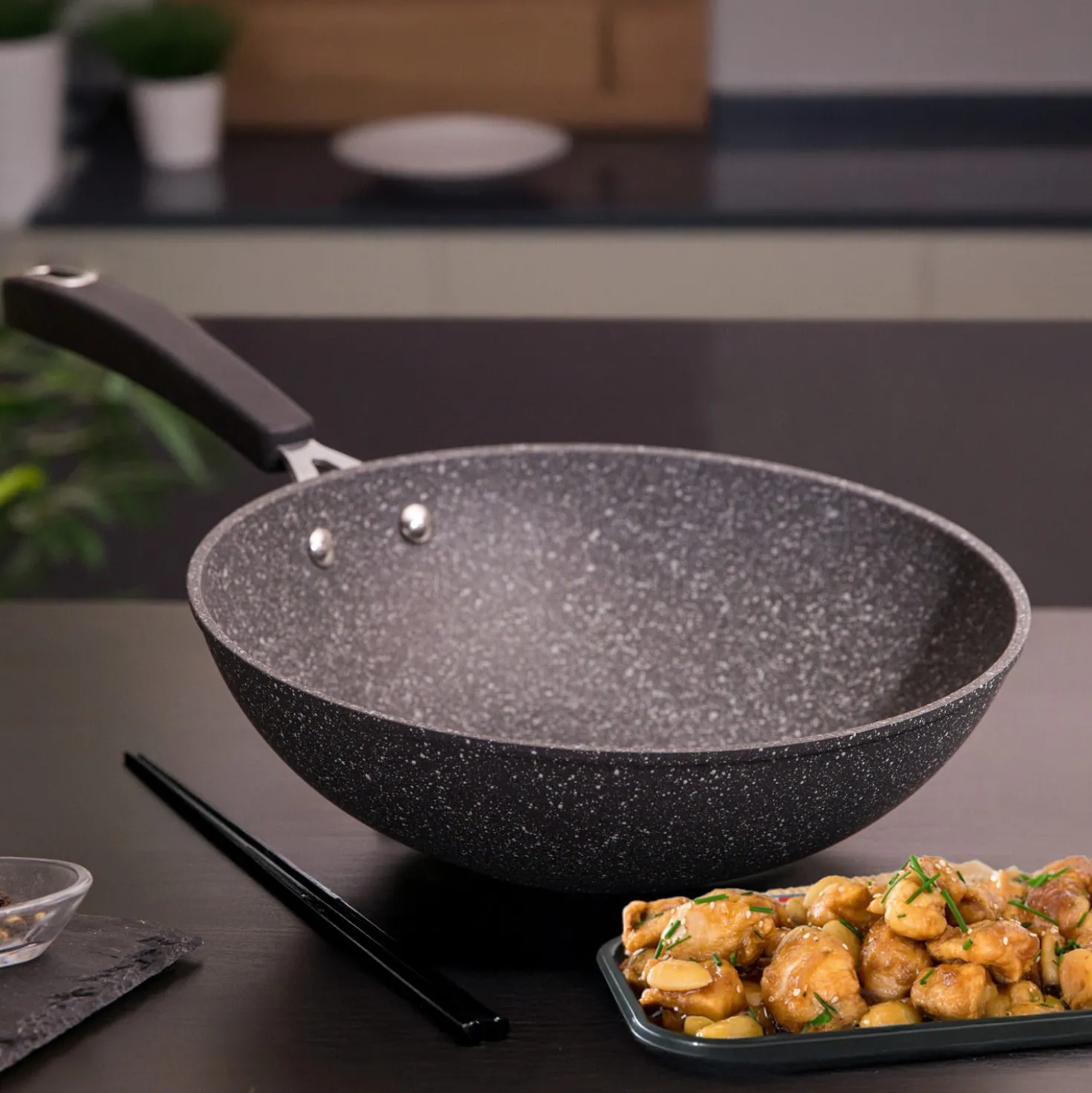 Wok New Petra Dark da 28 cm