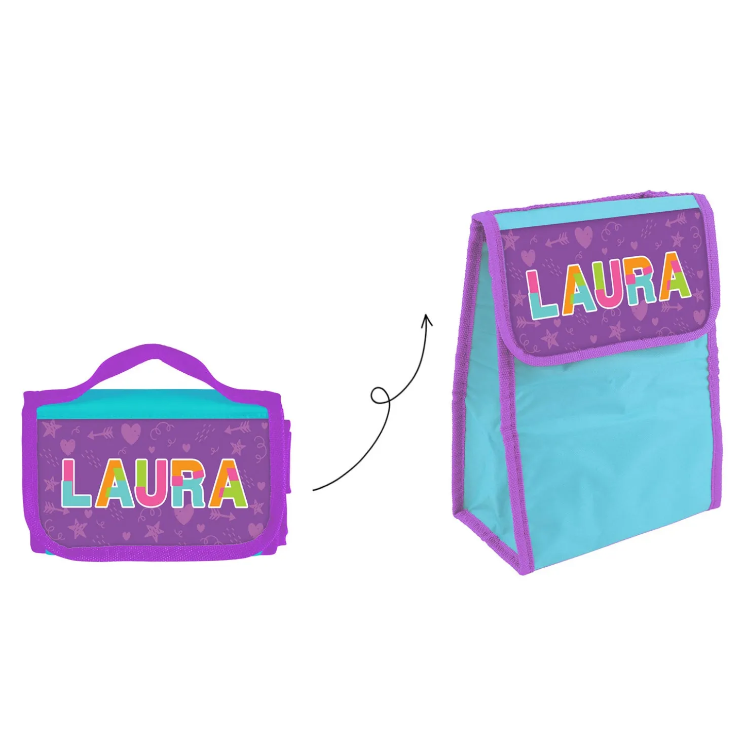 Zainetto bambina porta merenda nome Laura
