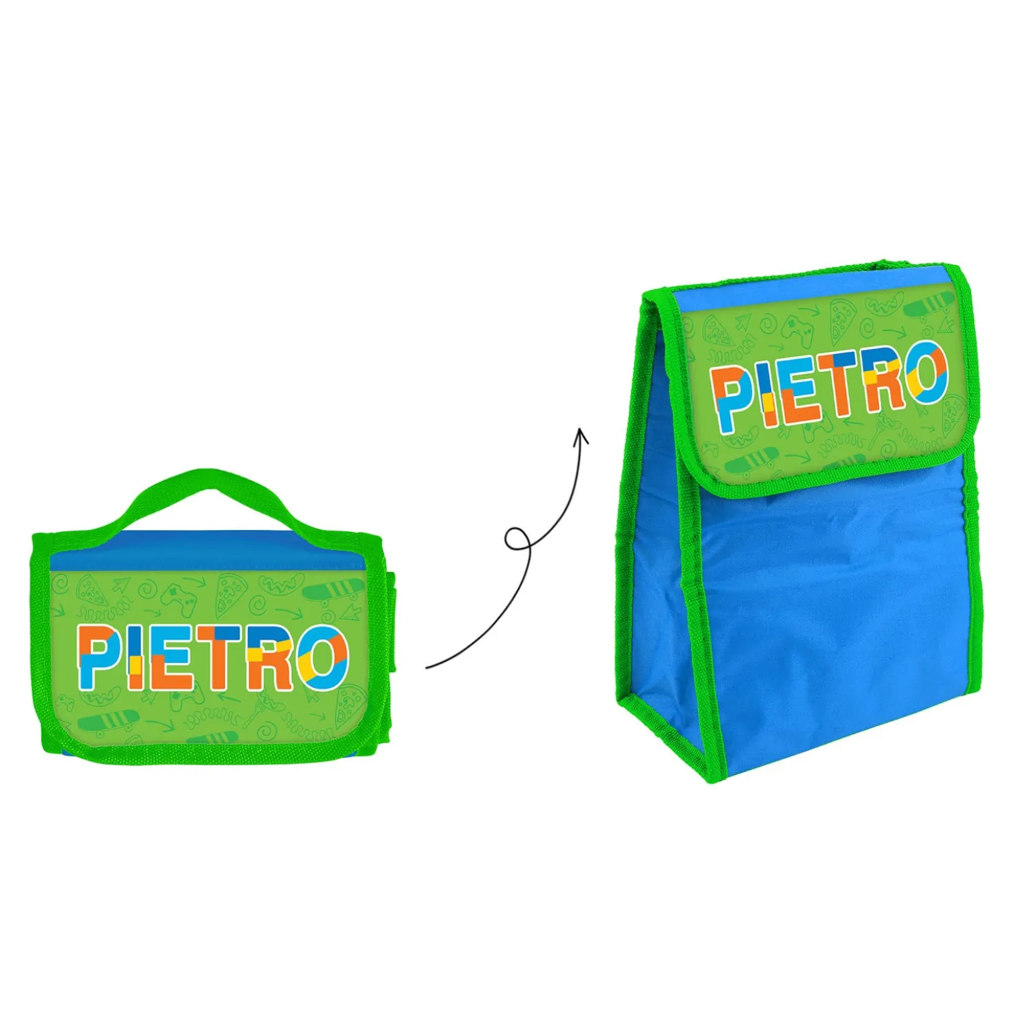 Zainetto bambino porta merenda nome Pietro